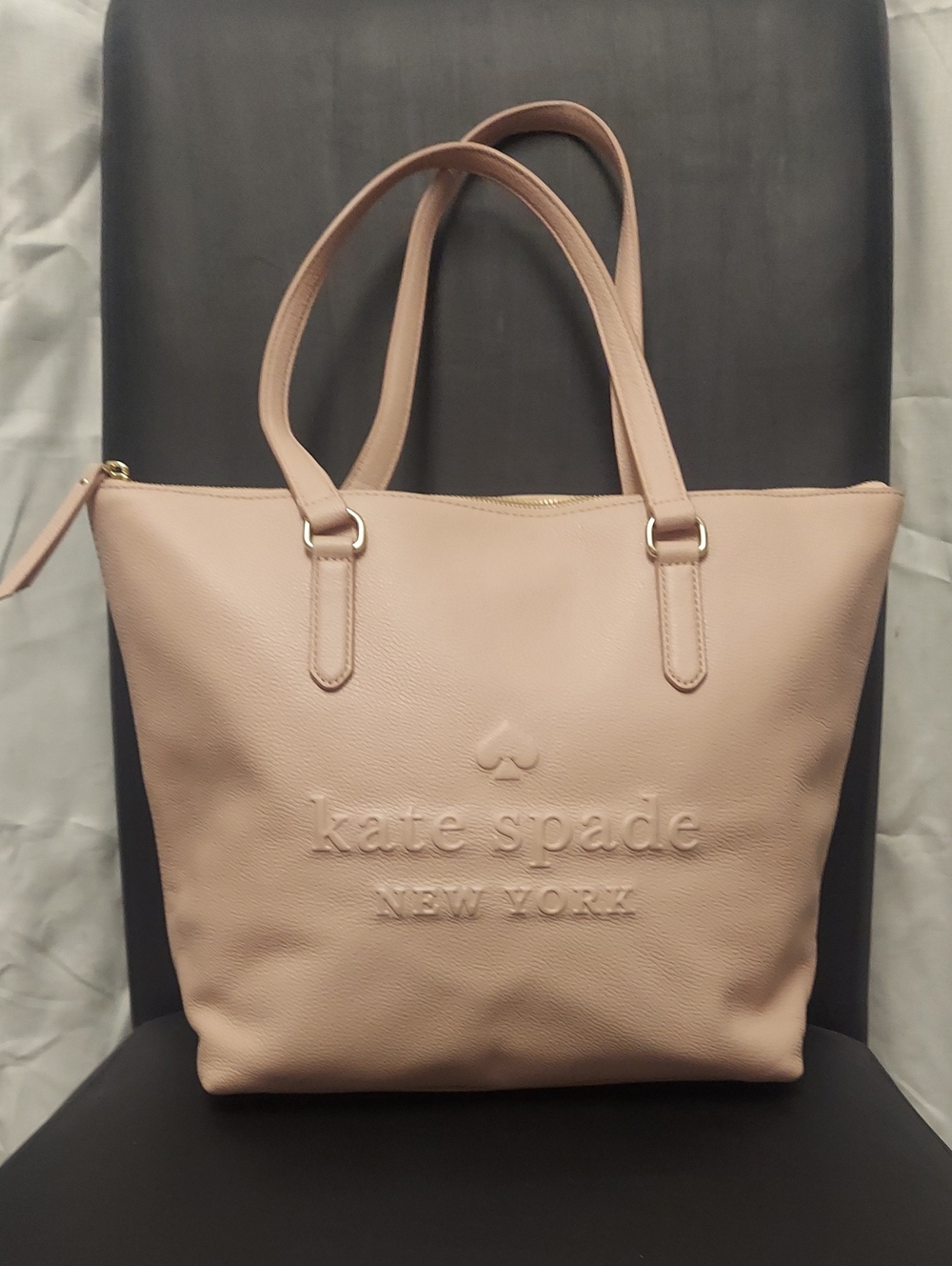 KATE SPADE New Blush Pink Embossed Leather Tote